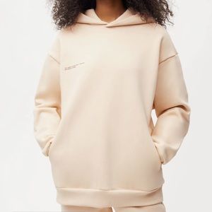 Pangaia recycled cotton heavyweight hoodie in sand